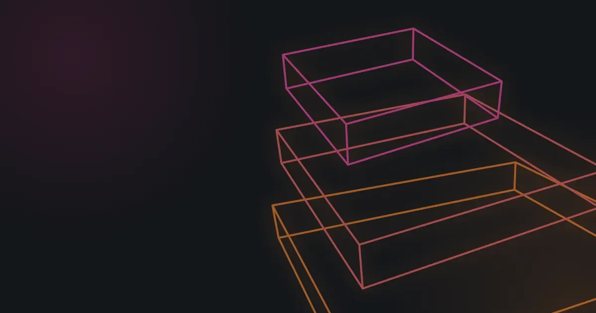 Stacked wireframe boxes in the GitHits brand style